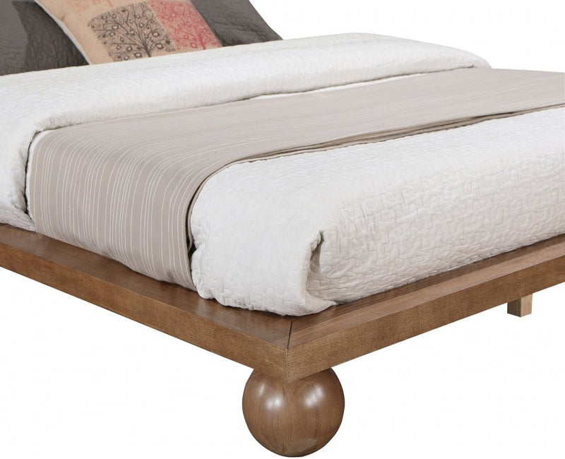 Kent Queen Bed (3 Boxes) Brown - Gate FurnitureQueen Bed