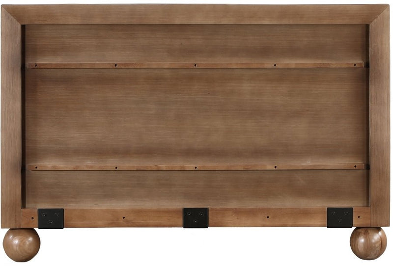 Kent Queen Bed (3 Boxes) Brown - Gate FurnitureQueen Bed