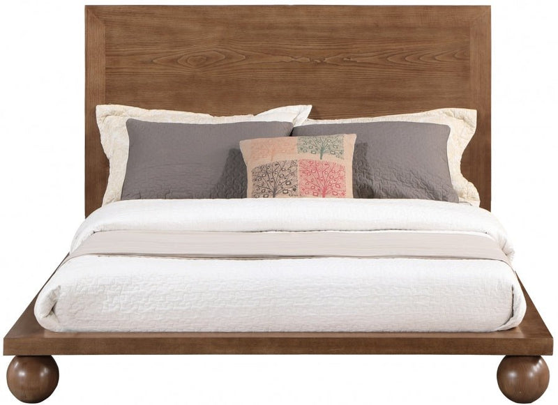Kent Queen Bed (3 Boxes) Brown - Gate FurnitureQueen Bed