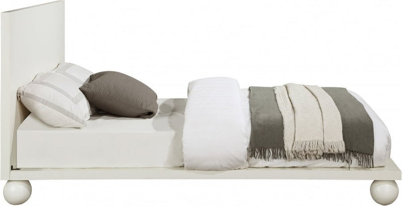 Kent Queen Bed (3 Boxes) Cream - Gate FurnitureQueen Bed