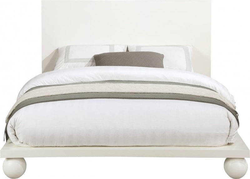 Kent Queen Bed (3 Boxes) Cream - Gate FurnitureQueen Bed