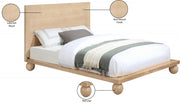 Kent Queen Bed (3 Boxes) Natural - Gate FurnitureQueen Bed