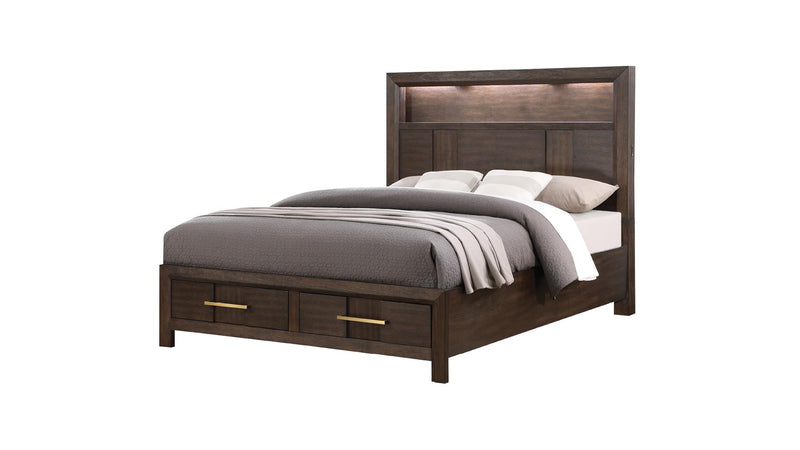 Kenzo Full Bed Walnut - Kenzo Full Bed Walnut