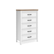 Kerisden White/Brown Chest of Drawers - EB1480-245