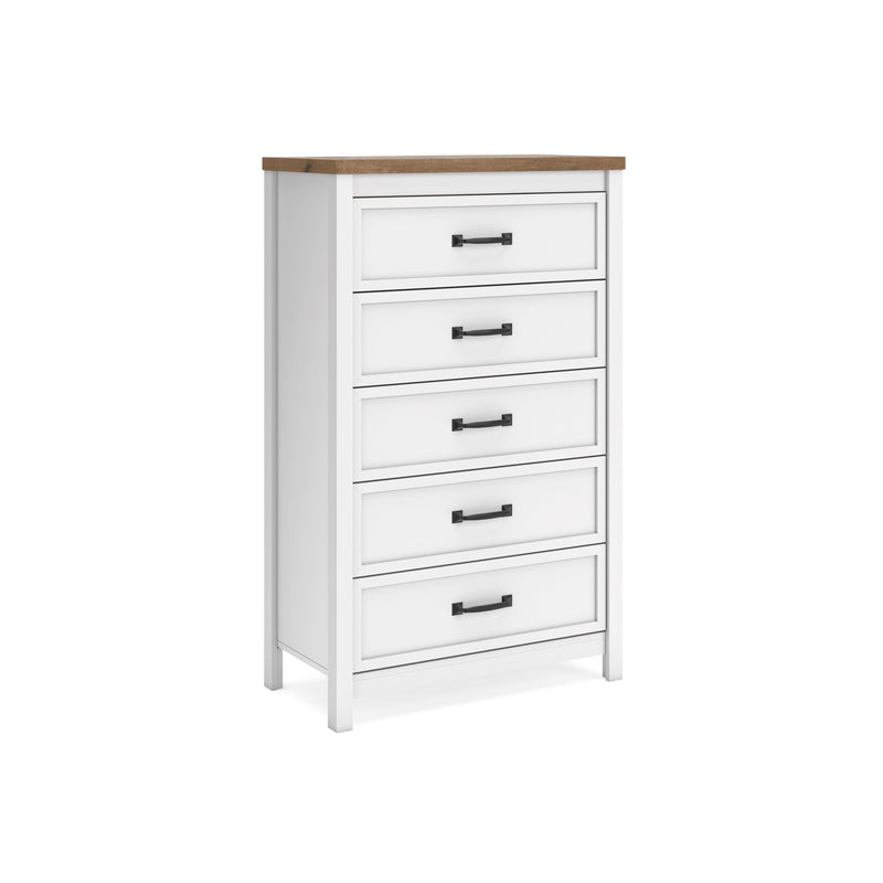 Kerisden White/Brown Chest of Drawers - EB1480-245