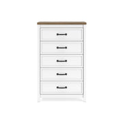 Kerisden White/Brown Chest of Drawers - EB1480-245