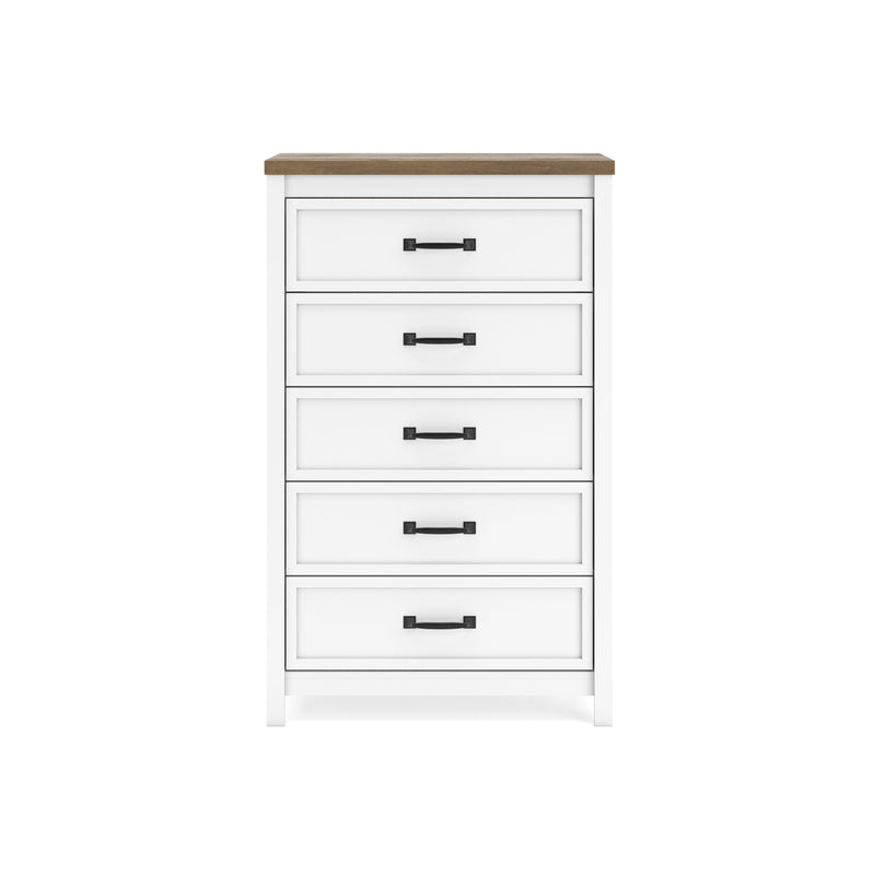 Kerisden White/Brown Chest of Drawers - EB1480-245