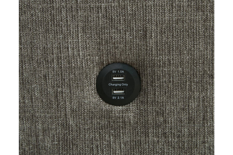 Kerle Charcoal LAF Sleeper Sofa Chaise - Gate FurnitureSleeper Sectional