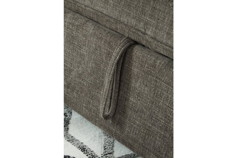Kerle Charcoal LAF Sleeper Sofa Chaise - Gate FurnitureSleeper Sectional