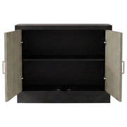 Kerrick 2-door Bone Inlay Accent Cabinet Beige and Black - 950451