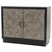 Kerrick 2-door Bone Inlay Accent Cabinet Beige and Black - 950451