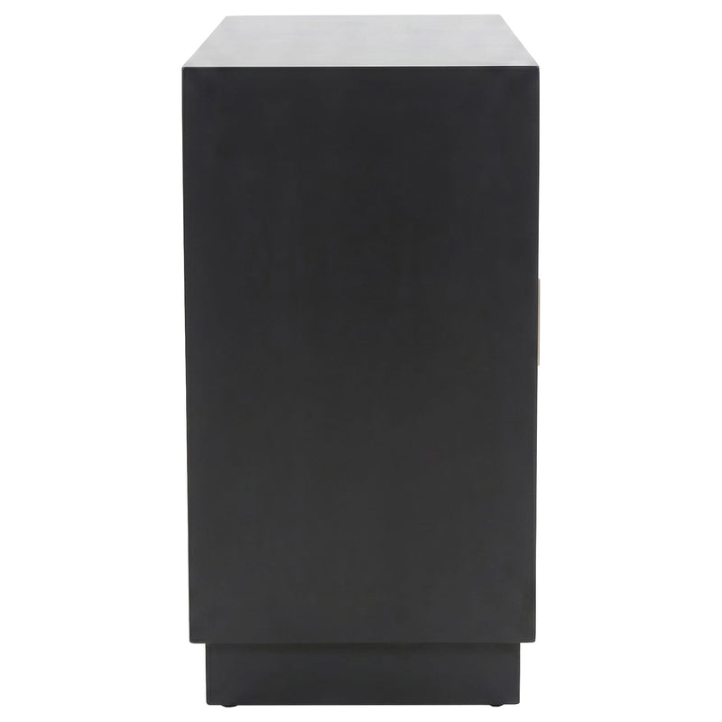 Kerrick 2-door Bone Inlay Accent Cabinet Beige and Black - 950451