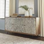 Kerrings Brown/Black/White Accent Cabinet - Gate FurnitureCabinet