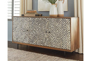 Kerrings Brown/Black/White Accent Cabinet - Gate FurnitureCabinet