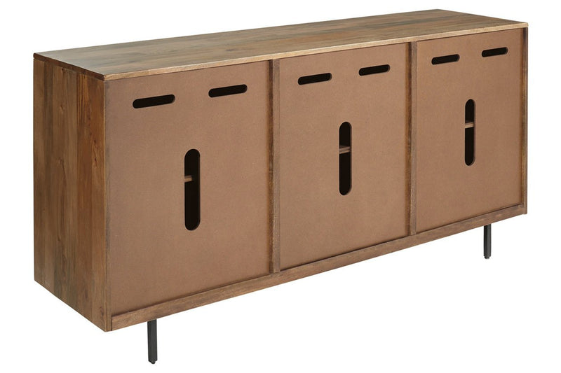 Kerrings Brown/Black/White Accent Cabinet - Gate FurnitureCabinet