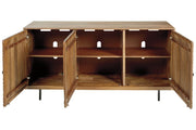 Kerrings Brown/Black/White Accent Cabinet - Gate FurnitureCabinet