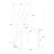 Kerwin 5-piece Rectangular Dining Table Set Grey and Chrome - 111101-S5G