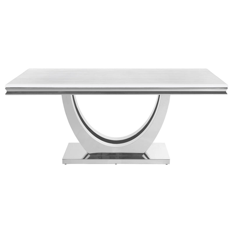 Kerwin Rectangular 71-inch Stone Top Dining Table White - 111101