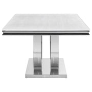 Kerwin Rectangular 71-inch Stone Top Dining Table White - 111101