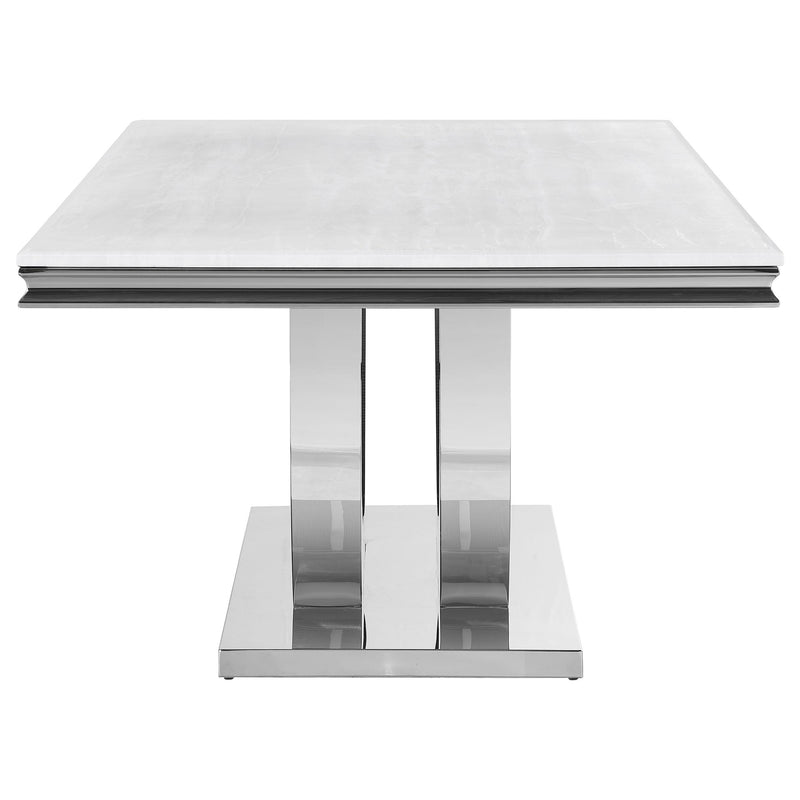Kerwin Rectangular 71-inch Stone Top Dining Table White - 111101