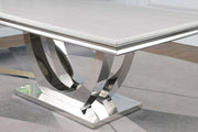 Kerwin Rectangular 71-inch Stone Top Dining Table White - 111101