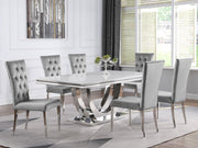 Kerwin Velvet Upholstered Dining Side Chair Grey (Set of 2) - 111103