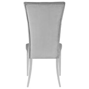 Kerwin Velvet Upholstered Dining Side Chair Grey (Set of 2) - 111103
