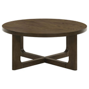 Kessler Round Sculptural Wood Coffee Table Brown - 735998