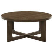 Kessler Round Sculptural Wood Coffee Table Brown - 735998