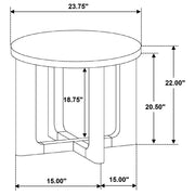 Kessler Round Sculptural Wood End Table Brown - 735997