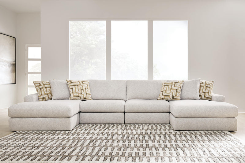 Kestrie Feathered 4-Piece Double Chaise Sectional - PC68706S9