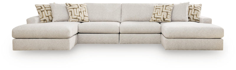 Kestrie Feathered 4-Piece Double Chaise Sectional - PC68706S9