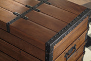 Kettleby Brown Storage Trunk - Gate FurnitureTrunk
