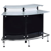 Keystone Curved Glass Top Home Bar Wine Cabinet Black - 100139