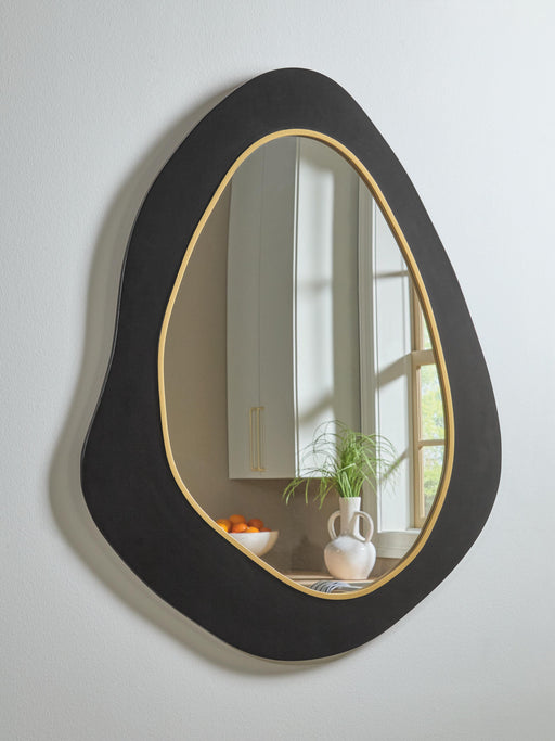 Kierlock Black/Gold Finish Accent Mirror - A8010414