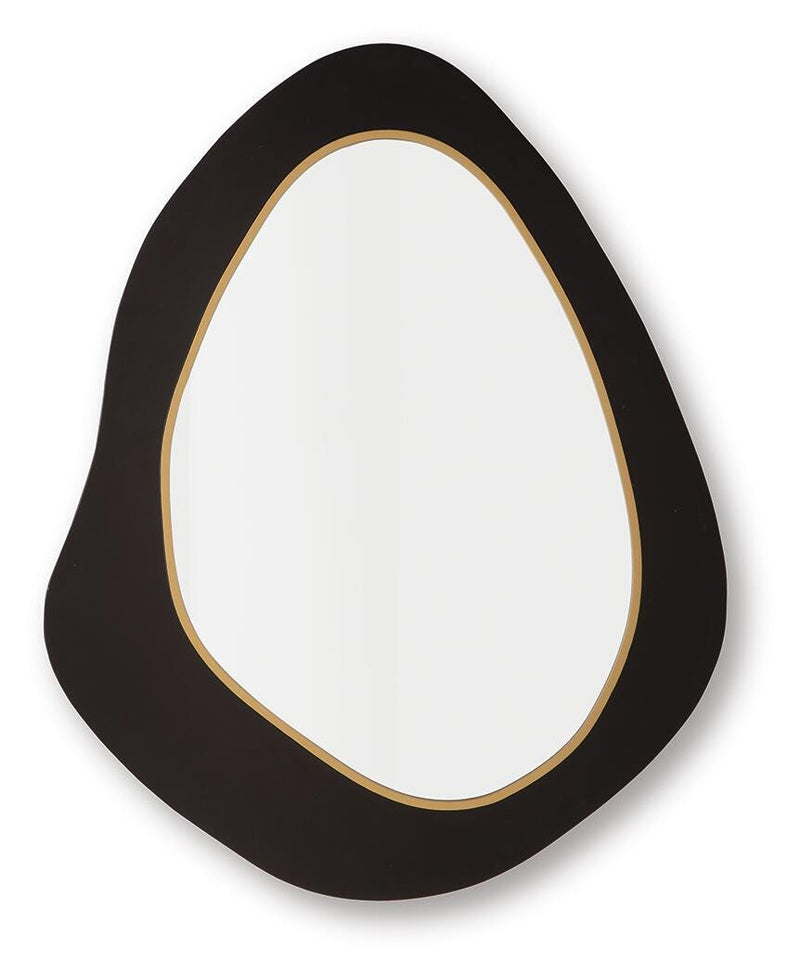 Kierlock Black/Gold Finish Accent Mirror - A8010414