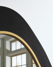 Kierlock Black/Gold Finish Accent Mirror - A8010414