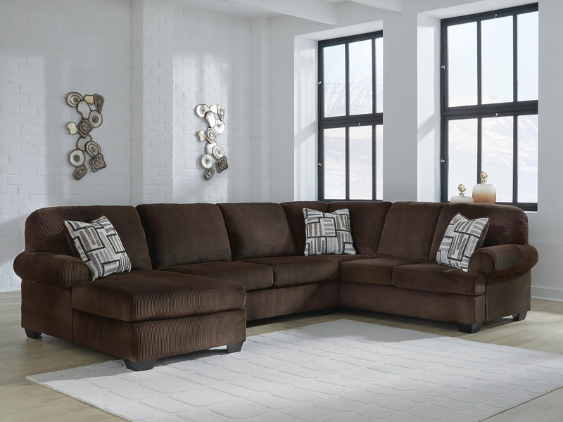 Kimlee Chocolate 3-Piece Sectional with Chaise - PC35603S1