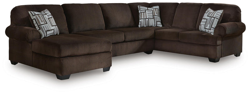 Kimlee Chocolate 3-Piece Sectional with Chaise - PC35603S1