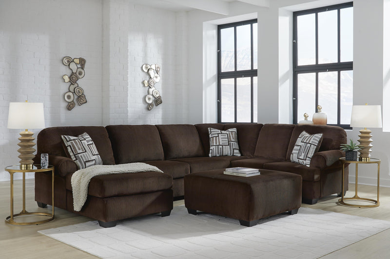 Kimlee Chocolate 3-Piece Sectional with Chaise - PC35603S1
