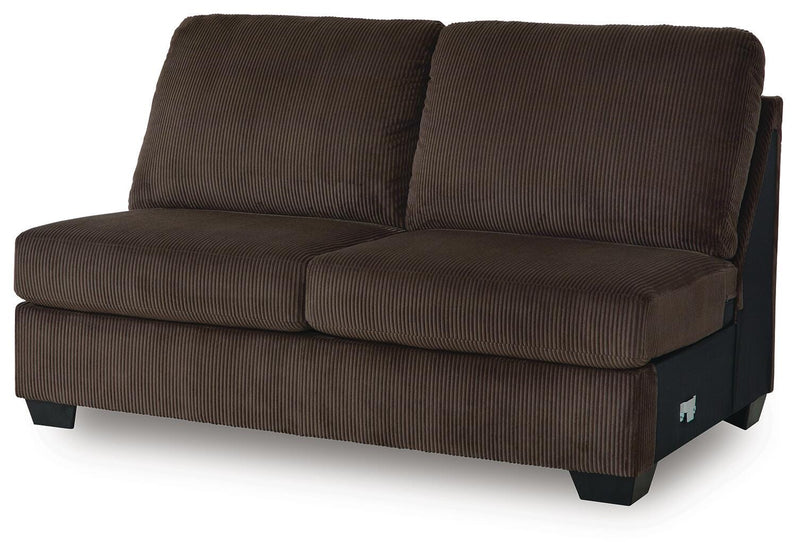 Kimlee Chocolate Armless Loveseat - PC3560334