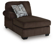 Kimlee Chocolate Left-Arm Facing Corner Chaise - PC3560316