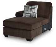 Kimlee Chocolate Left-Arm Facing Corner Chaise - PC3560316