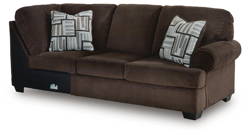 Kimlee Chocolate Right-Arm Facing Sofa with Corner Wedge - PC3560367