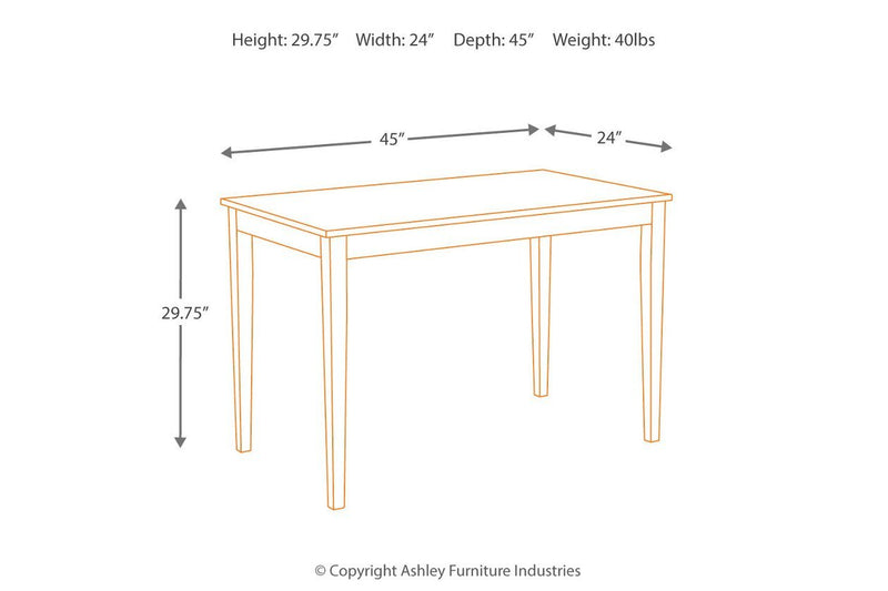 Kimonte Dark Brown Dining Table - Gate FurnitureDining Table