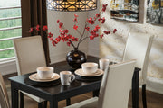 Kimonte Dark Brown/Ivory 5 - Piece Rectangular Dining Set - Gate FurnitureDining Room Set