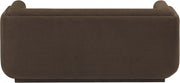 Kimora 64.5" Linen Textured Fabric Upholstered Loveseat in Brown - 151Brown-L