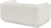 Kimora 64.5" Linen Textured Fabric Upholstered Loveseat in Cream - 151Cream-L