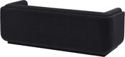 Kimora 86.5" Linen Textured Fabric Upholstered Sofa in Black - 151Black-S