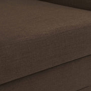 Kimora 86.5" Linen Textured Fabric Upholstered Sofa in Brown - 151Brown-S